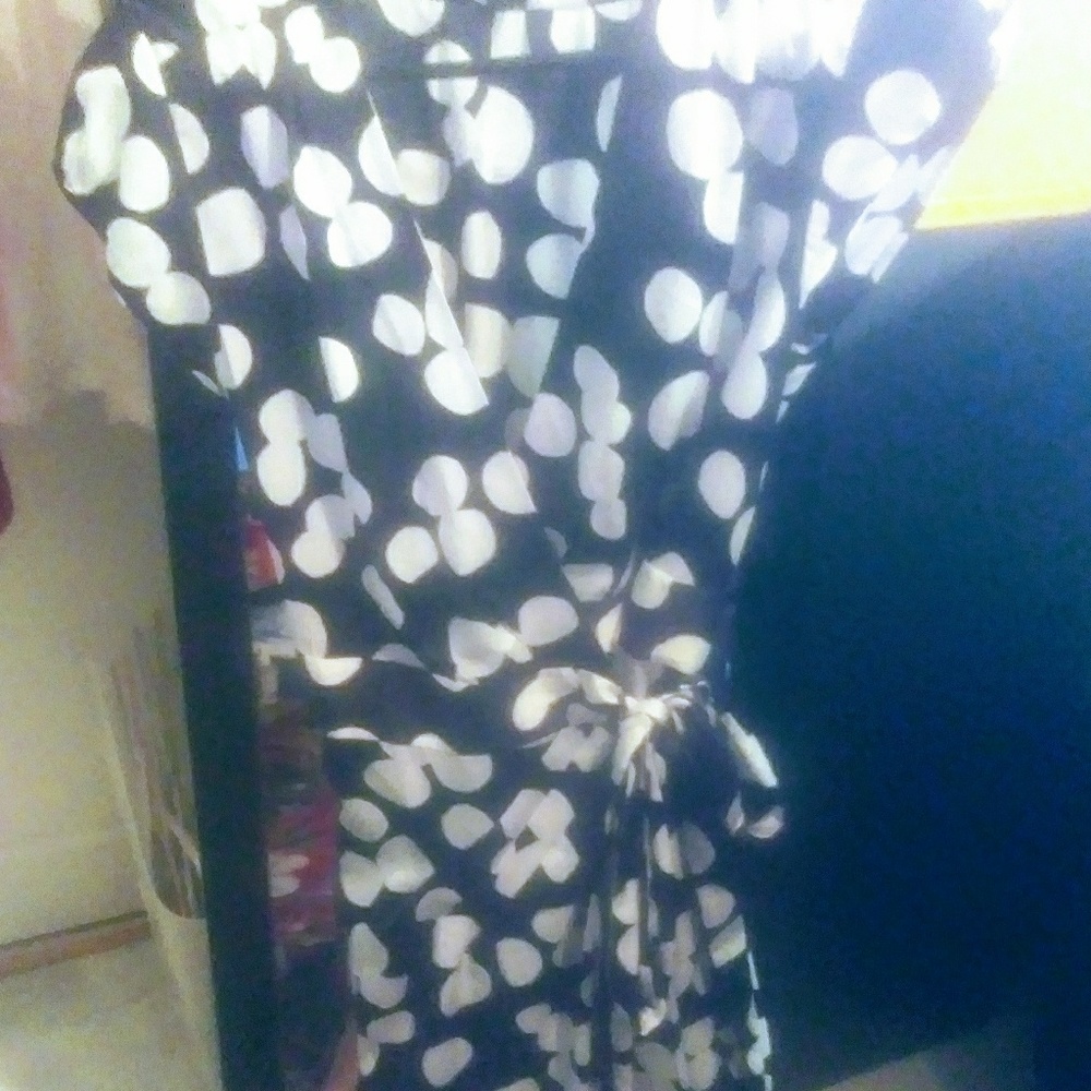 Blk & Wht Polka Dot Banana Republic Dress
